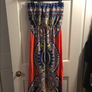 Strapless maxi dress